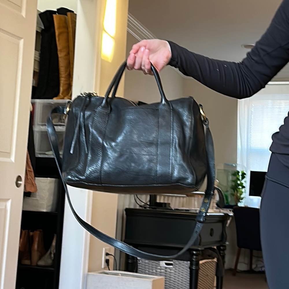 Black Leather Madewell Purse